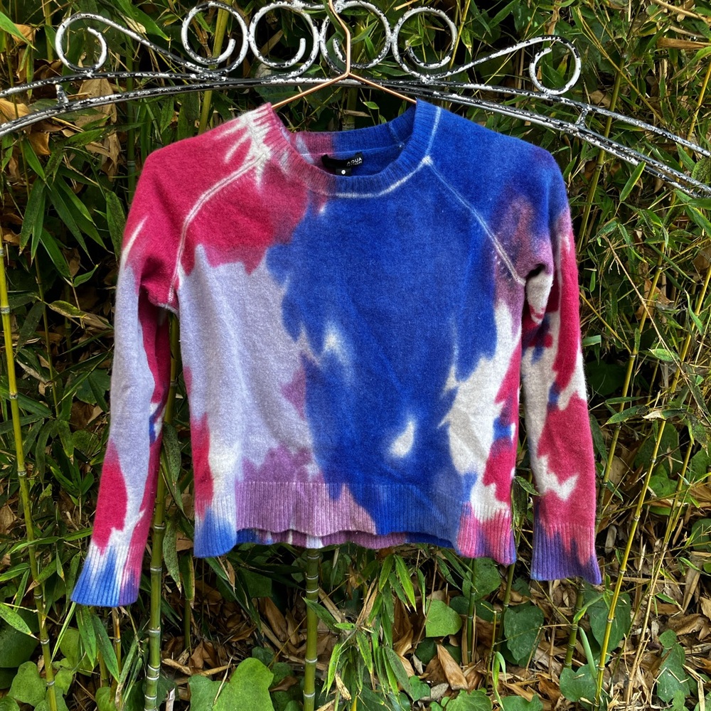 Tie-die cashmere sweater.